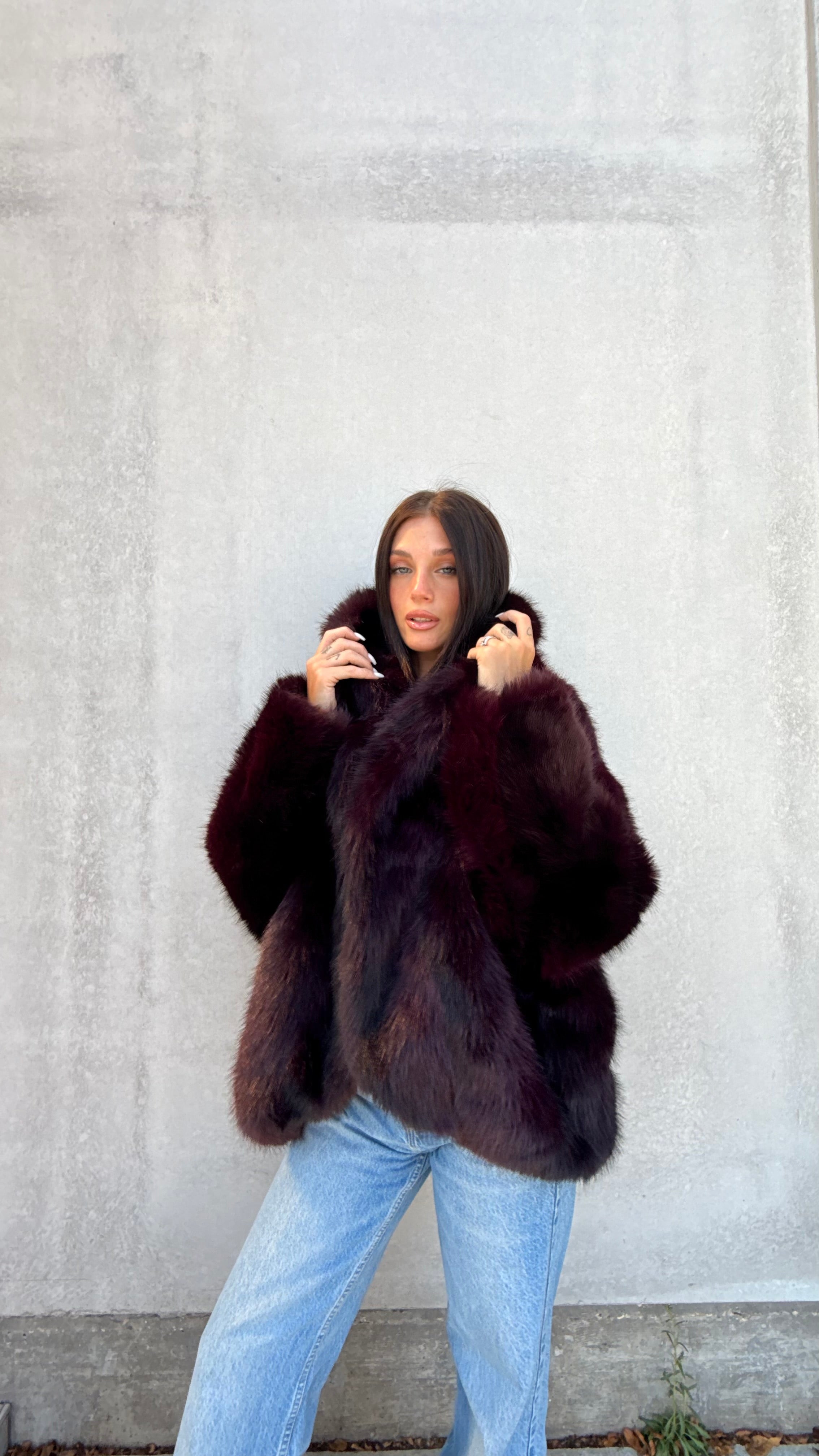 Eco-Pelliccia Bordeaux