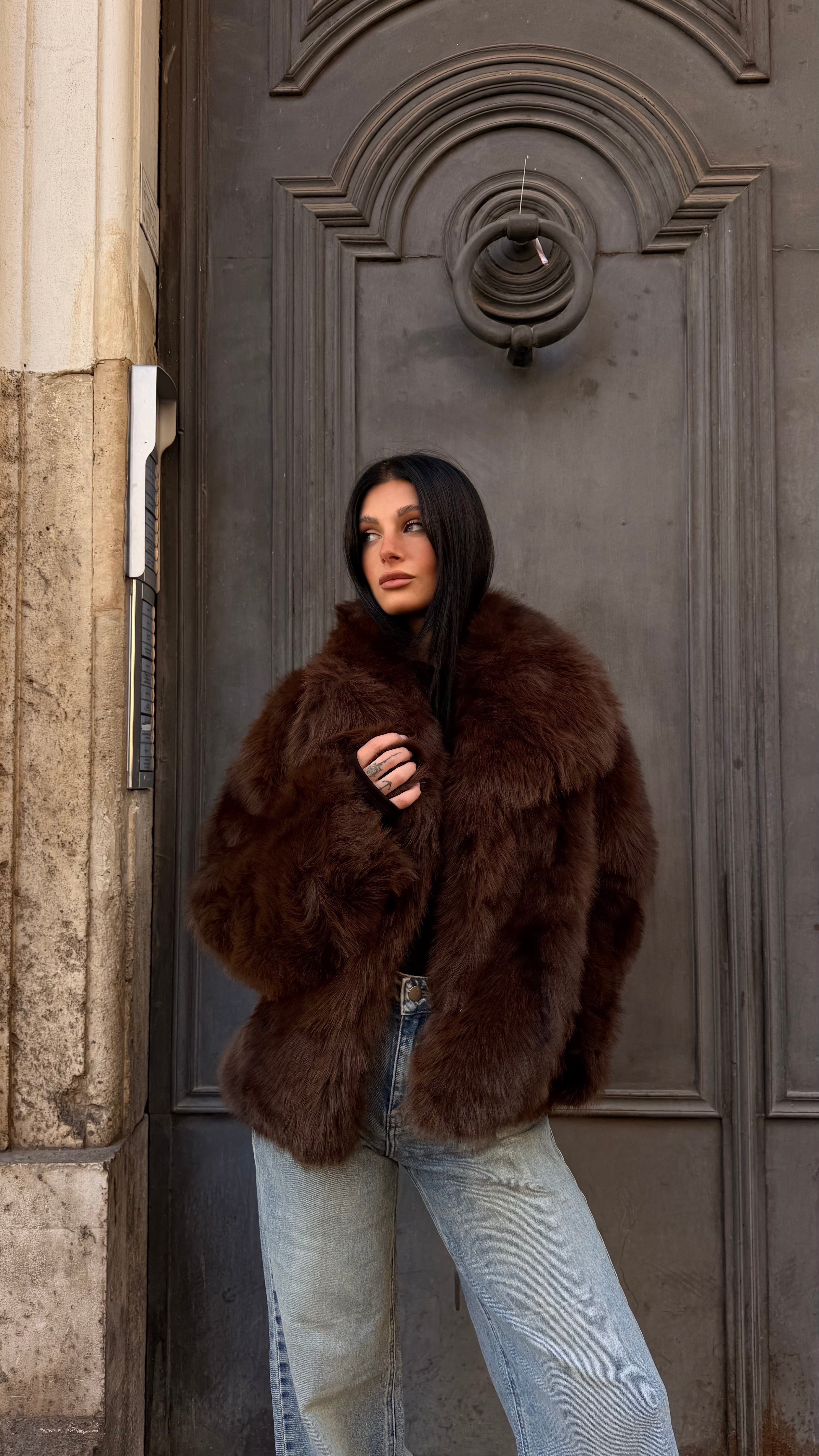 Eco-Pelliccia Marrone