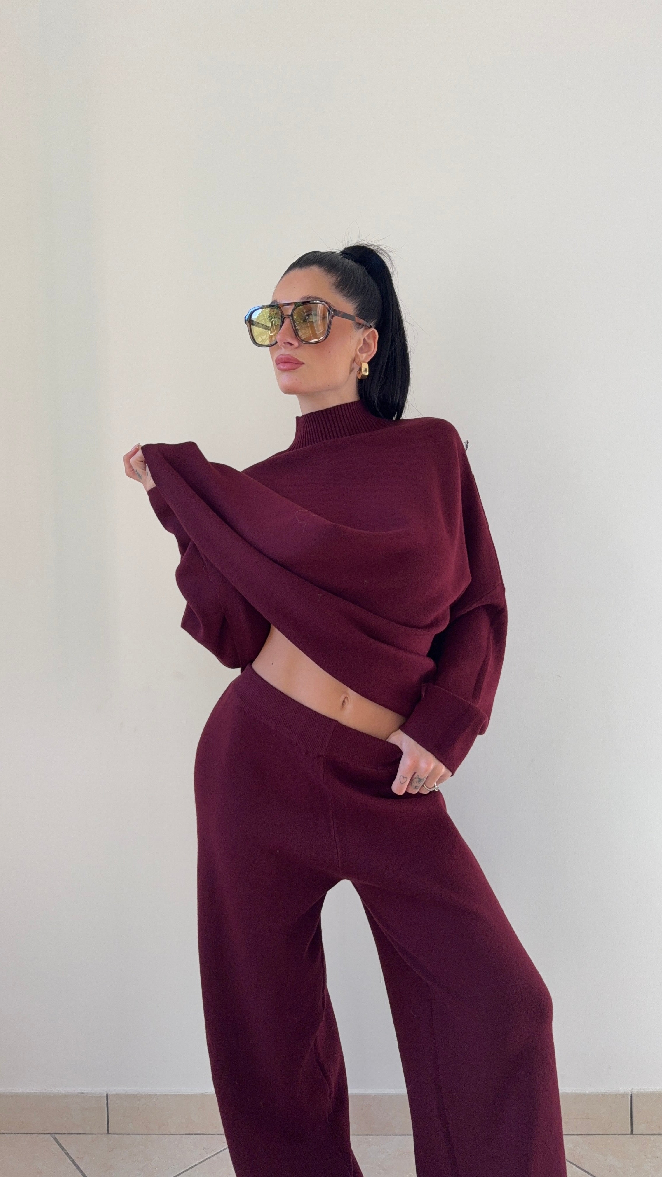 Set In Maglia Bordeaux