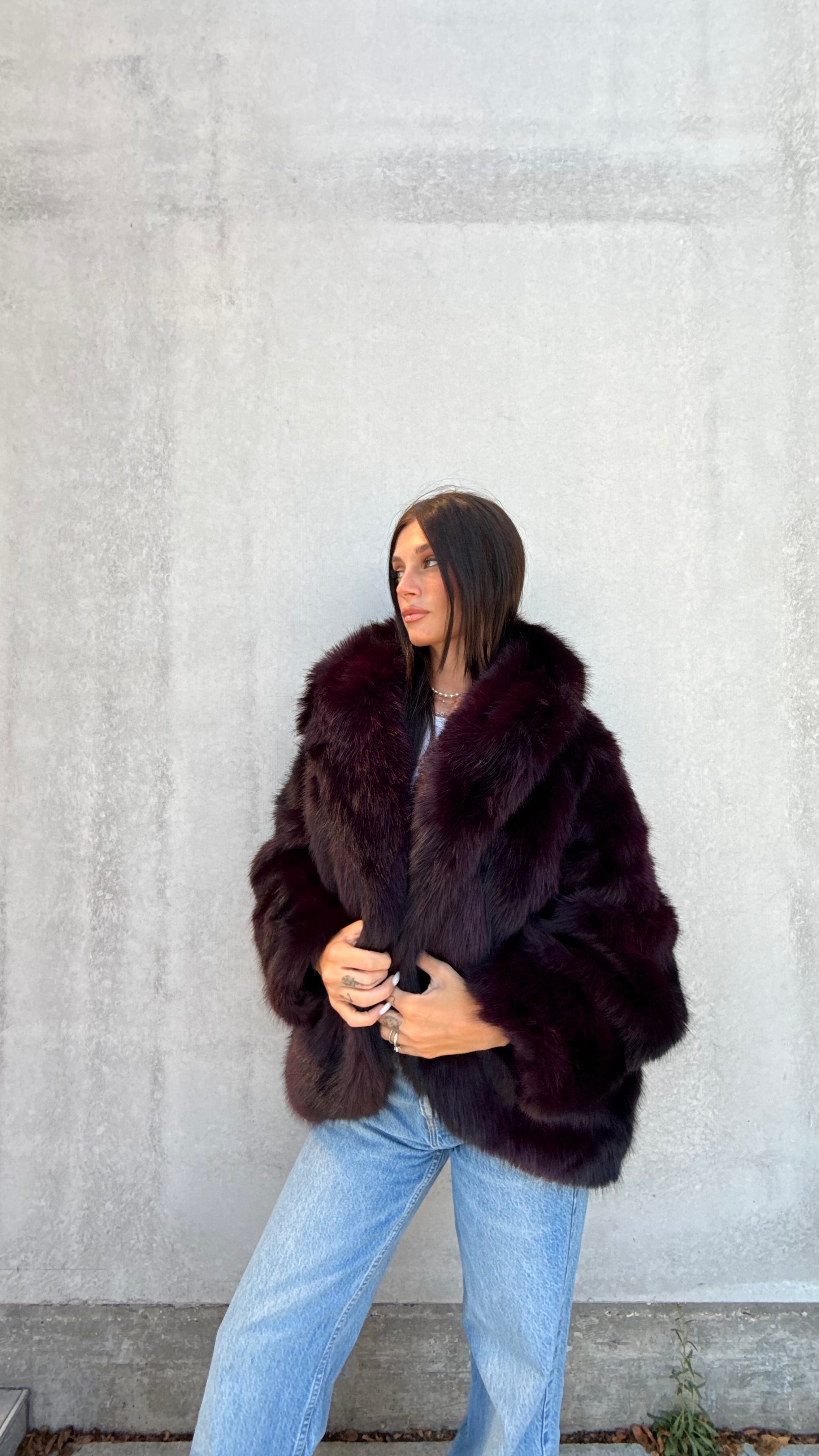 Eco-Pelliccia Bordeaux