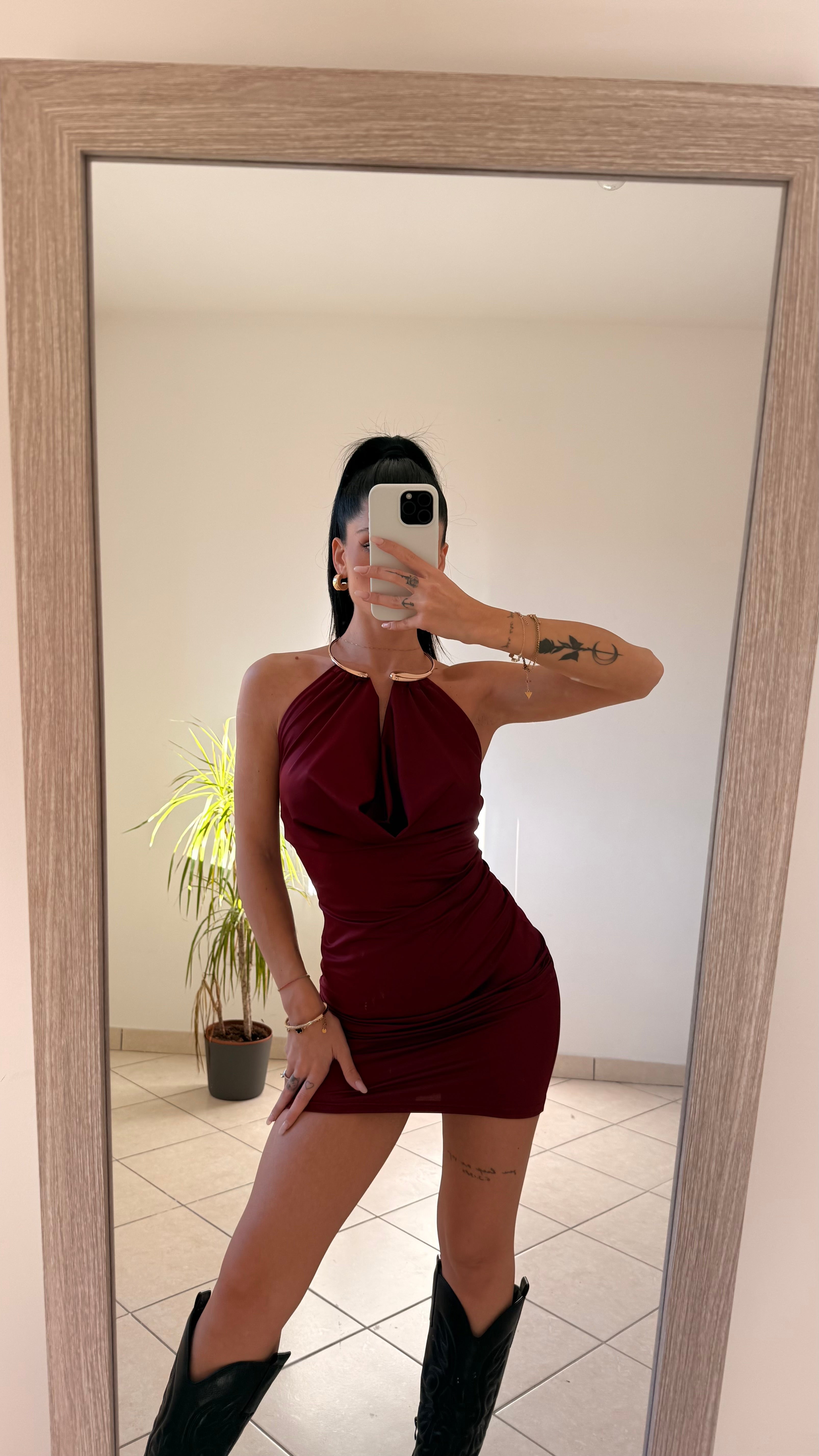 Mini dress Bordeaux