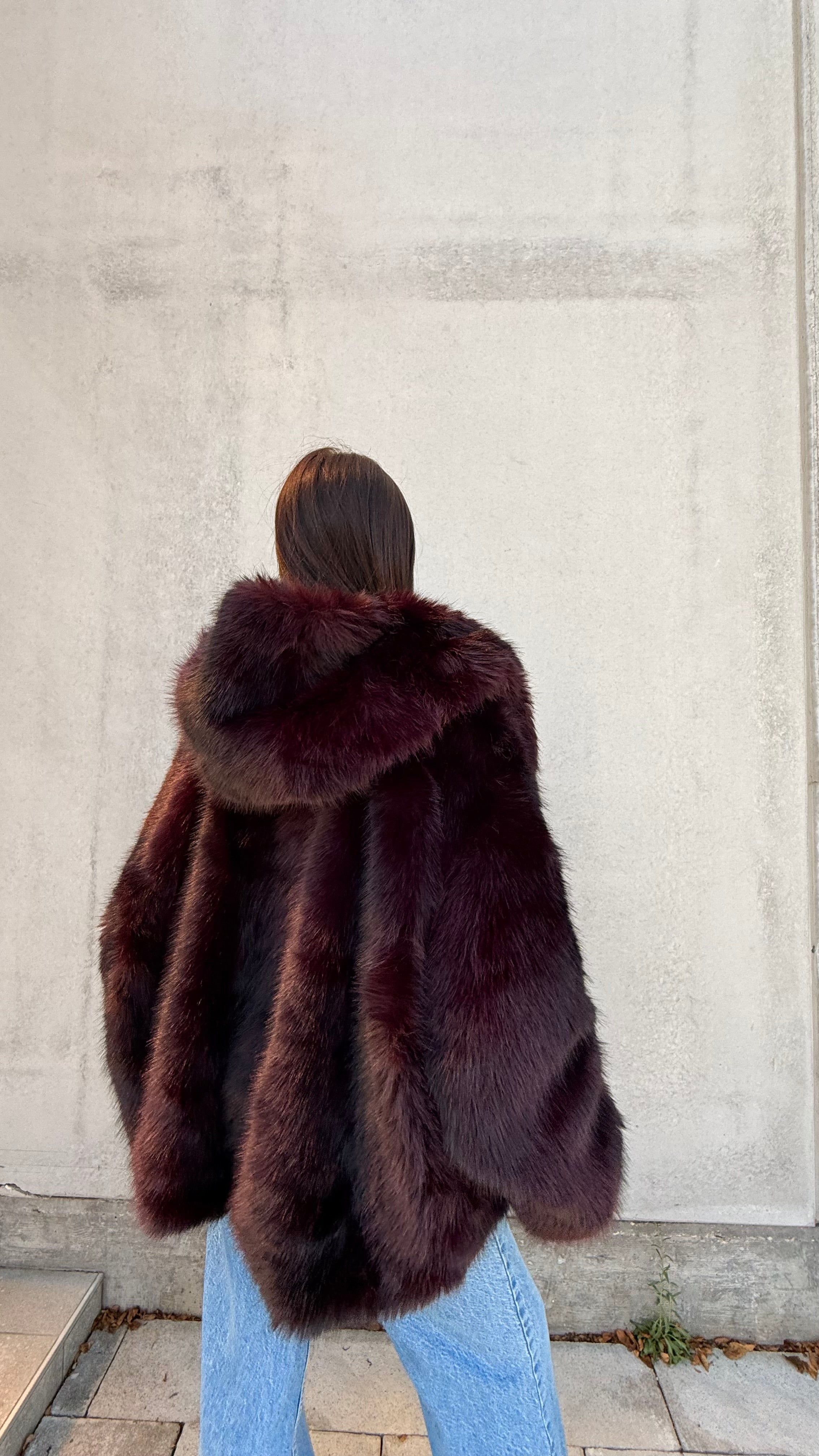 Eco-Pelliccia Bordeaux