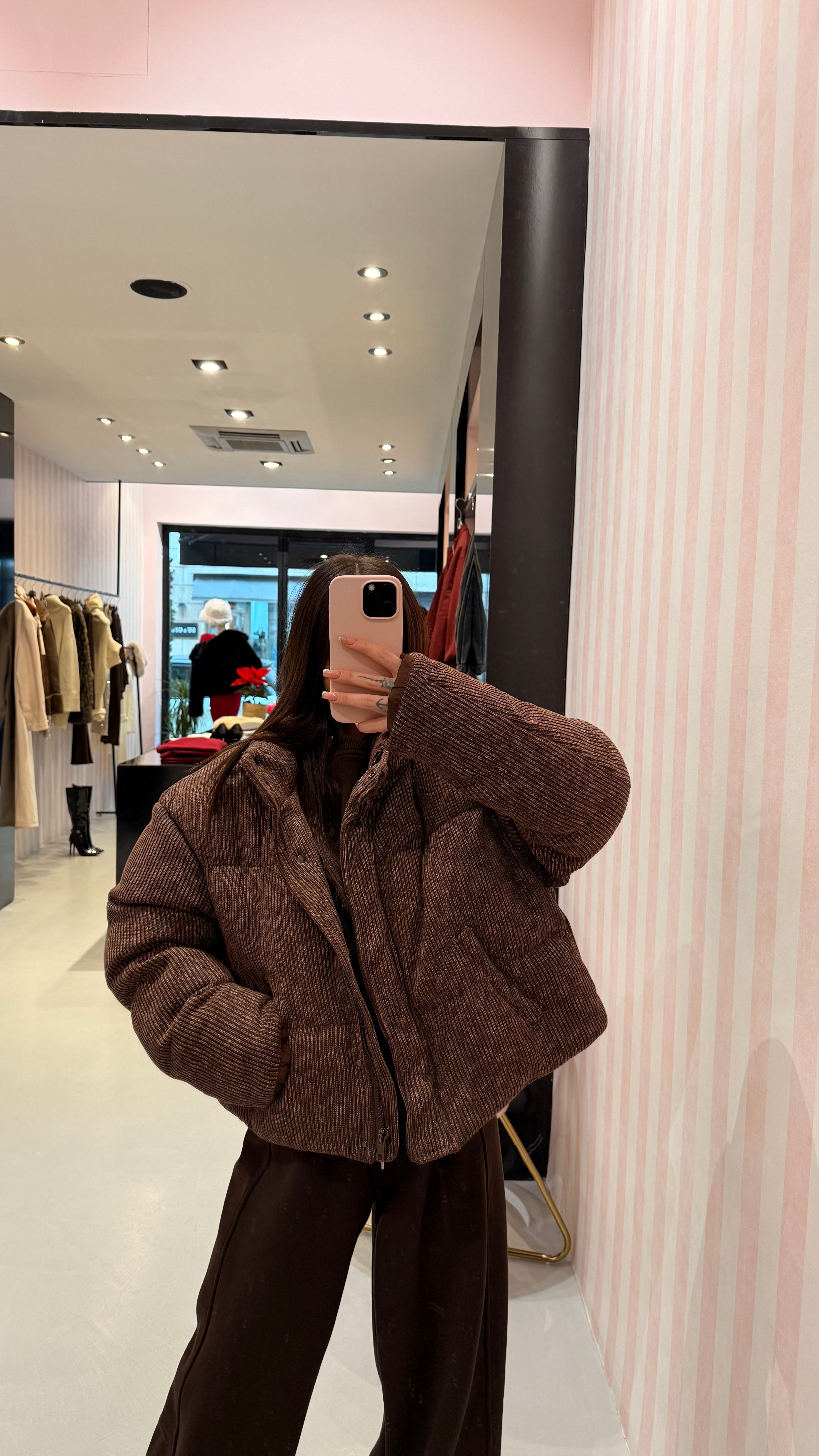 Piumino marrone Lumina